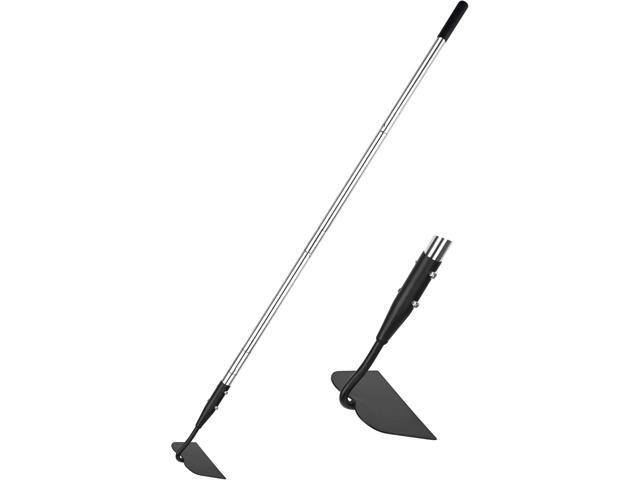 Garden Hoe, Long Handle Hoe Garden Tool with Non-Slip Silicone Cover, 56-Inch Stainless Steel Handle, Heavy Duty Hoe with Durable Blade, for...