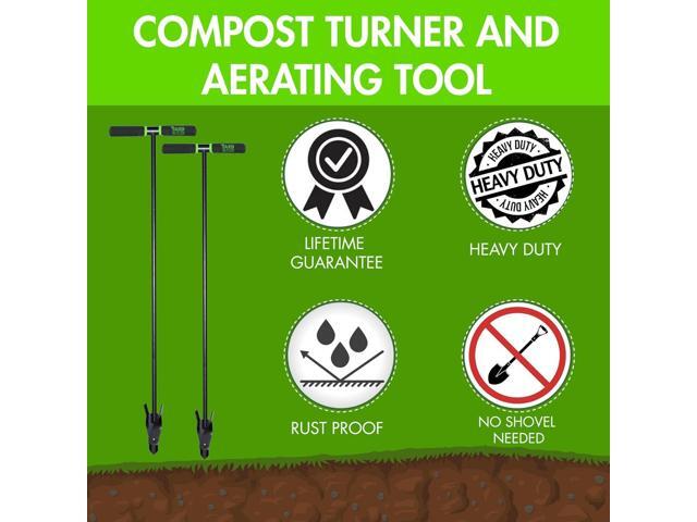 Yard Butler- Compost Aerator - Durable Aerator for Easy Compost Mixing - Aerate & Circulate for Faster Decomposition - Easy-to-Use Tiller -...