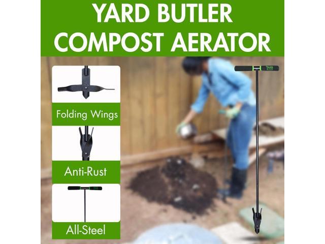 Yard Butler- Compost Aerator - Durable Aerator for Easy Compost Mixing - Aerate & Circulate for Faster Decomposition - Easy-to-Use Tiller -...