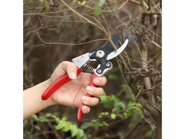 Pruning Shears for Gardening 5/8' Tree and Branch Garden Clippers - Plant Cutter Scissors with PTFE Resist-rust, Non-stick Coating Steel Blades,...