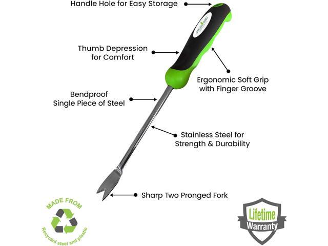 Garden Guru Dandelion Weeder Tool with Ergonomic Handle - Stainless Steel Weed Puller for Planting, Weeding, Flower and Vegetable Care in Lawn...