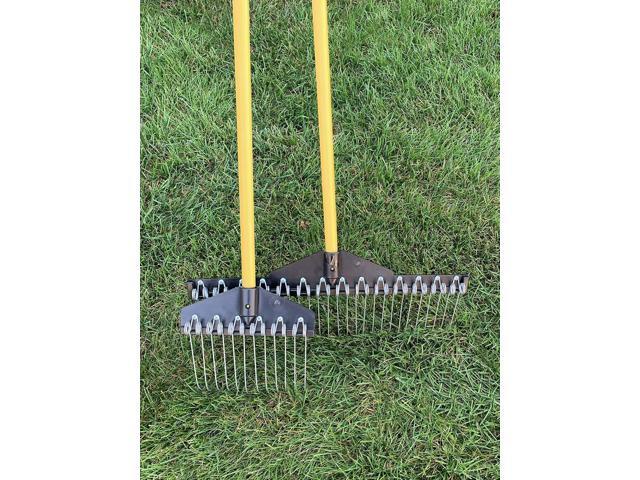 Garden Landscape Rake 9 & 21' Head Garden Debris Rakes Combo Elevate Your Outdoor Spaces with Precision and Efficiency Ideal for Lawn and...