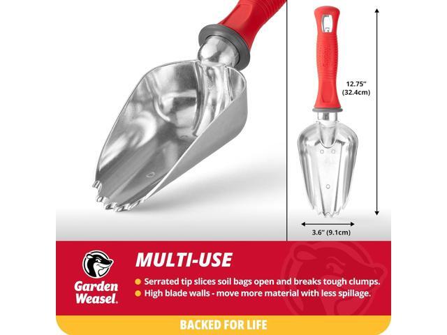 Garden Weasel Potting Scoop - Oversized Dig and Transport Planting and Gardening Hand Digging Tools, Heavy Duty Soil Scoop, Mini Gardening...