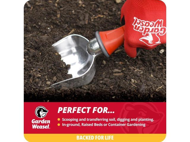 Garden Weasel Potting Scoop - Oversized Dig and Transport Planting and Gardening Hand Digging Tools, Heavy Duty Soil Scoop, Mini Gardening...
