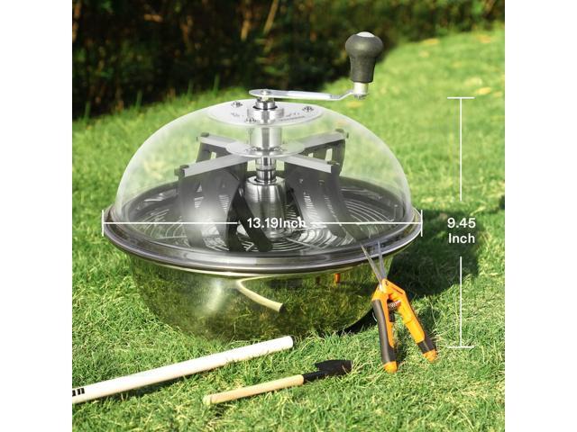 VIVOSUN 13 inch Bud Leaf Bowl Trimmer- Clear Visibility Dome, Sharp Stainless Steel Blades for Spin Cut & Solid Metal Gear Box, Hand Pruner...