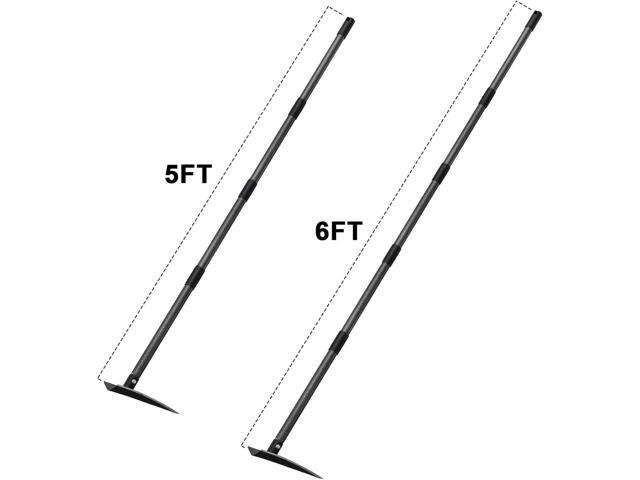 Hoe Garden Tool,48 Inch Garden Hoe Triangle Gardening Hoe with Sharp Blade for Digging,Weeding,Cutting and Loosing Soil,Adjustable Length Metal...