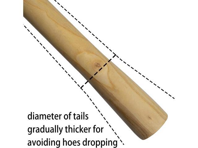 55-Inch Pure Solid Wood Replacement Handle for Garden Digging Spading Fork, Surface Coated with Protective Paint, Clear Finish, Convenient and Durable