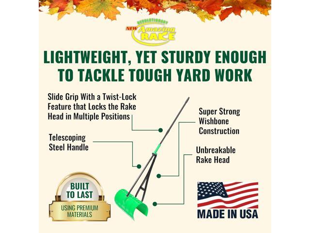 Amazing Rake Back Saving Garden Rake Leaf Rakes for Gardening Leaf Picker Upper Heavy Duty Leaves Claw & Rakes Lawns Garden Tool Easy Leaf &...