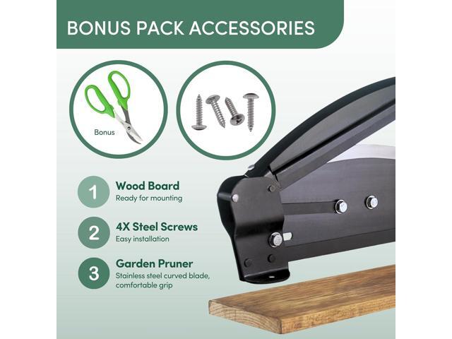 Professional Flower Stem Cutter Tool - for Floristry and Gardening - Bulk Bunch Cutter with 14' Durable High Carbon Steel Blade, Wood Board and...