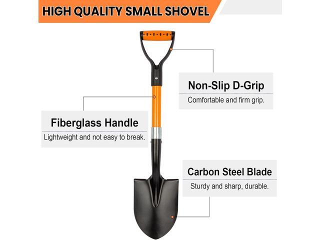 Small Garden Shovel Mini Kids Digging Shovel with Overall Length 28 inches Shovel for Digging, Beach Shovels. Gardening Tools with D-Handel