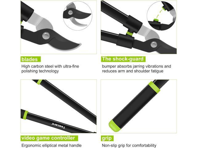 28' Garden Bypass Lopper with Steel Blade, Tree Trimmer Branch Cutter for 1.5 Cutting Capacity