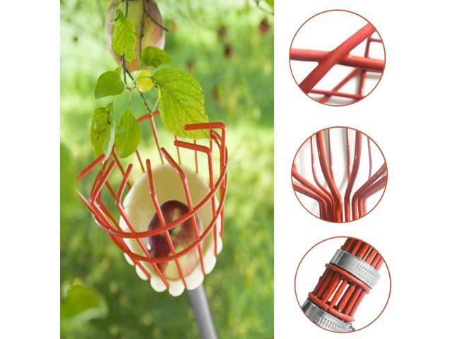 COCONUT Fruit Picker Tool, Fruit Picker with Basket and Pole Easy to Assemble & Use Fruits Catcher Tree Picker for Getting Fruits(5ft)