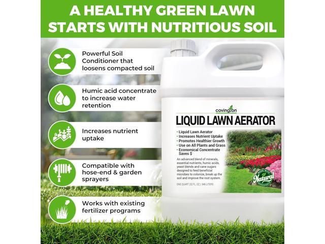 Covington Liquid Lawn Aerator (32oz) Soil Conditioner & Softener for Lawns & Gardens Loosens Clay & Compacted Soil for Better Water & Nutrient...