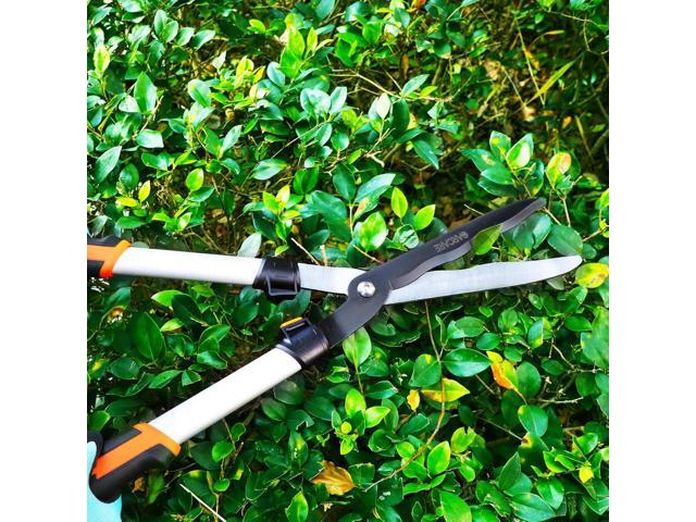 GARCARE Hedge Clippers Pruning Shears 4 in 1 Set High Carbon Steel Folding Saw, Branch Cutter, Tree Pruner, Garden Scissors, Tree & Shrub Care Kit