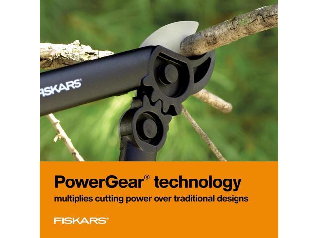 Fiskars 15-Inch PowerGear Loppers, Sharp Steel Blade Bush and Tree Trimmer, Cuts up to 1.25-Inch Diameter Branches, Rust Resistant and Lightweight...
