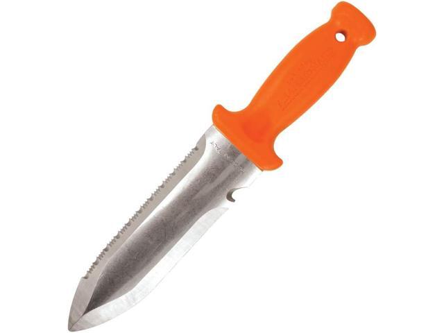 A. M. Leonard Deluxe Soil Knife, Orange Hori Hori w/ 6-Inch Stainless Steel Blade