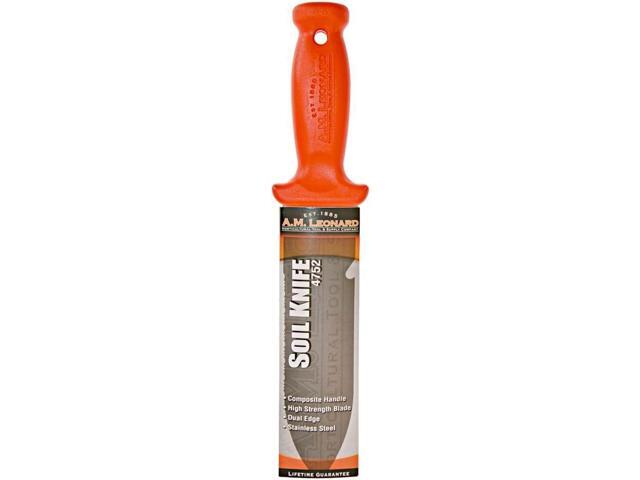 A. M. Leonard Deluxe Soil Knife, Orange Hori Hori w/ 6-Inch Stainless Steel Blade