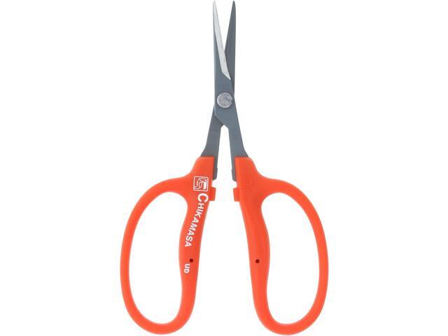Chikamasa B-500SRF Curved Scissors with Fluorine Coating, Orange