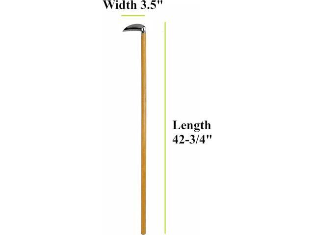 Garden Hoe Long Handle 42-3/4' Heavy Duty Japanese Stainless Steel, Made in JAPAN, Weeding Sickle Tool, Stand Up Weeder Hand Tool