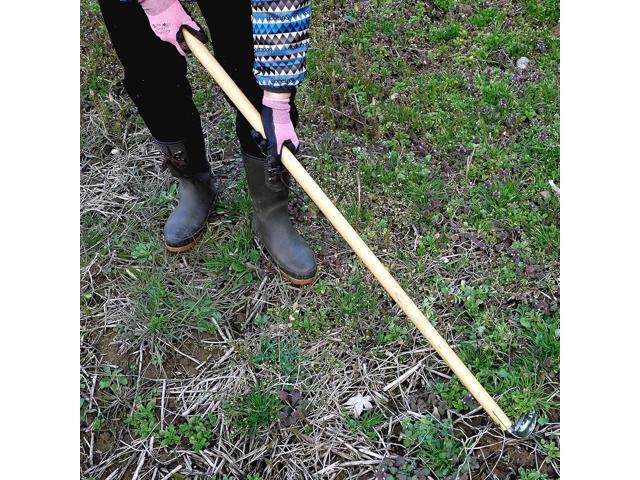 Garden Hoe Long Handle 42-3/4' Heavy Duty Japanese Stainless Steel, Made in JAPAN, Weeding Sickle Tool, Stand Up Weeder Hand Tool