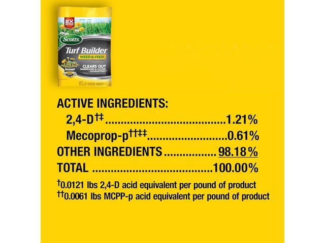 Scotts Turf Builder Weed & Feed3, Weed Killer Plus Lawn Fertilizer, Controls Dandelion and Clover, 15,000 sq. ft., 42.87 lbs.