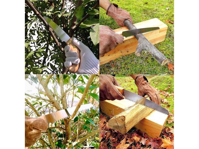 KAKURI Japanese NATA Tool Knife 6.5' and Pruning Saw Set, Made in Japan, Bushcraft Hatchet Axe and Saw Combo with Sheath for Camping, Outdoor,...