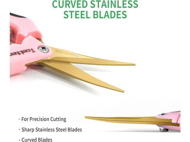 12 Packs Pruning Shears with Curved Blades, Garden Trimming Scissors, Gardening Hand Pruning Snips Titanium Coated Precision Bonsai Pruning Shears,...