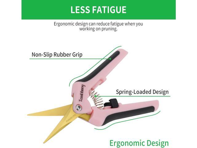 12 Packs Pruning Shears with Curved Blades, Garden Trimming Scissors, Gardening Hand Pruning Snips Titanium Coated Precision Bonsai Pruning Shears,...