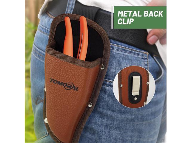 TOMORAL Pruner Holster Pruning Shears Hanging Pouch PU Leather Pliers Pruner Holder for Hand Pruner, Garden Shears,Clippers