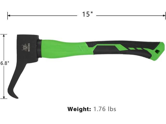 Hookaroon 15 Inch, Pickaroon Forged Steel, with Anti-Slip & Shock Reduction Grip, for Log Lifting and Moving Wood Firewood Tool