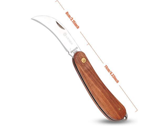 Linsen-outdoor Pruning Knife,Grafting knife, Stainless Steel Garden Budding Knife, Folding Pocket Knife For Grafting Multi Cutting Tool, Weed...