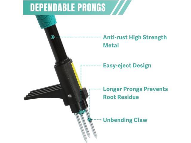 Breeze Touch 39' Weed Pulling Tool, 3-Claw Detachable Weed Puller Tool with Long Handle, Heavy Duty Stand Up Weeder Weeding Tool for Lawn, Yard,...