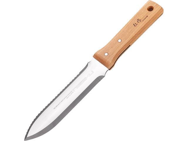 NJP6510 Namibagata Hori Weeding & Digging Knife Japanese 7.25 Blade, 6-Inch, Includes Weather Resistant Hard Plastic Sheath, Stainless Steel/Wood...