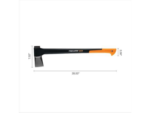 Fiskars X25 Splitting Axe, 28' Wood Splitting Axe for Medium to Large Size Logs with Shock Absorbing Handle and Sheath, Split Firewood, Forged...
