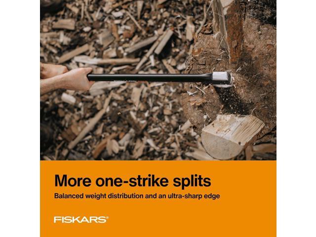 Fiskars X25 Splitting Axe, 28' Wood Splitting Axe for Medium to Large Size Logs with Shock Absorbing Handle and Sheath, Split Firewood, Forged...