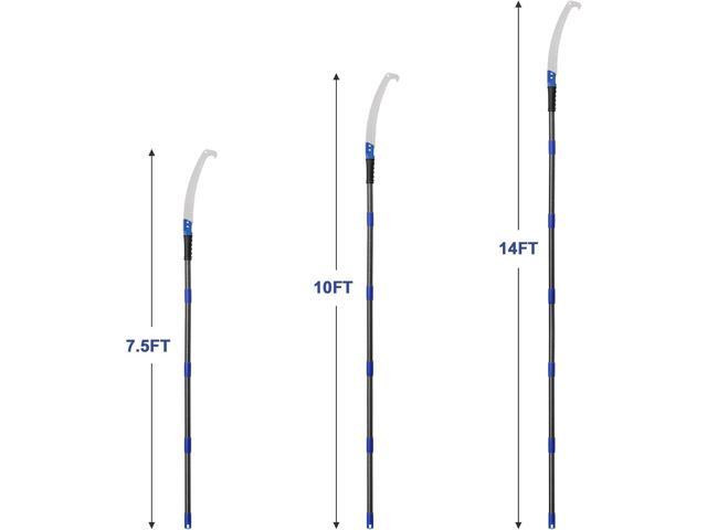 Pole Saws for Tree Trimming, 10 FT Long Extension Pruning Saw, Lightweight Stainless Steel Extension High Pole Pruning Pole Saw with Blade for...
