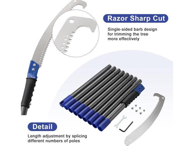 Pole Saws for Tree Trimming, 10 FT Long Extension Pruning Saw, Lightweight Stainless Steel Extension High Pole Pruning Pole Saw with Blade for...