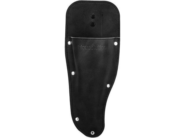Garden Pruner Sheath, Pruner Holster, Premium PU Leather Holster Protective Case Cover Scabbard for Gardening Pruning Shears Scissor - Black