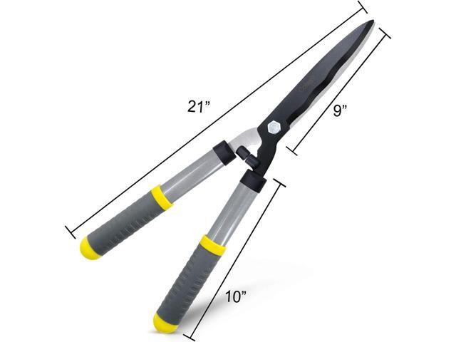 Colwelt Hedge Clippers 21'', Hedge Shears for Trimming Borders, Boxwood, and Bushes, Hedge Gardening Shears with Carbon Steel Sharp Blades &...