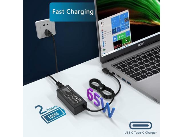 65W AC Adapter Compatible with Acer Aspire 5 3 Charger A515 A517 A515-55 A515-56 / A315-24P A315-58 Power Adapter