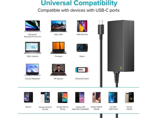 Powseed 65W USB C Laptop Charger for Lenovo Thinkpad Yoga Chromebook T14 T15 E14 E15 X1Carbon X13 ADLX65YDC2A ADLX65YLC2D ADLX65YDC3A ADLX65YDC2D...