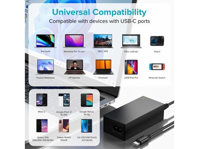Powseed 65W USB C Laptop Charger for Lenovo Thinkpad Yoga Chromebook T14 T15 E14 E15 X1Carbon X13 ADLX65YDC2A ADLX65YLC2D ADLX65YDC3A ADLX65YDC2D...