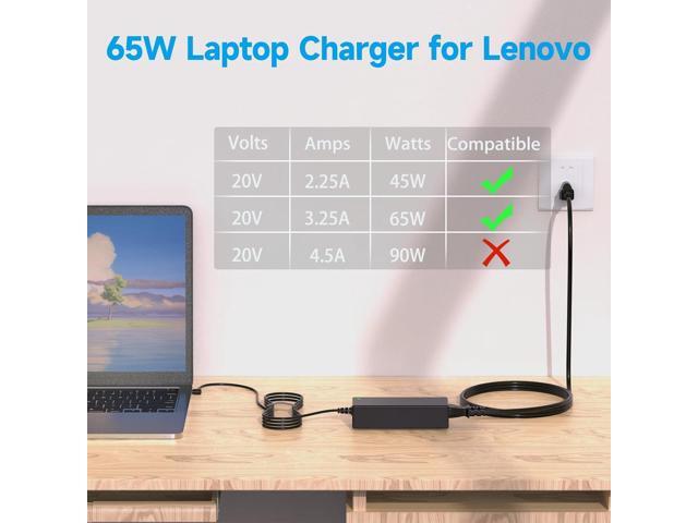 65W Laptop Charger for Lenovo IdeaPad 1 3 5; IdeaPad 110 110S 310 320 330 330s 510 520 530s 710s AC Adapter; IdeaPad S145 S340 S540 L340 Power...