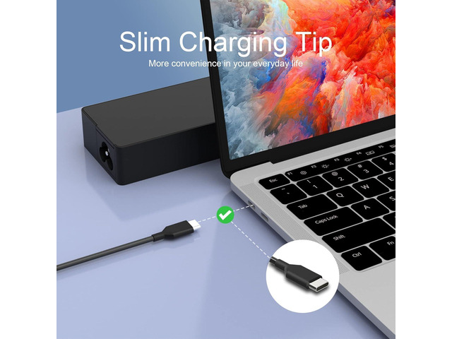USB C Laptop Charger 65w 45w Replacement for Dell Hp Lenovo Asus Acer Razer Blade Stealth MacBook Samsung Chrombook Charger Fast Charging Type C AC...