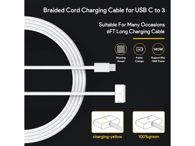 140W Mac Book Pro Charger,Compatible with Pro(16 inch 2021-2023)&(14 inch 2023),Air (13-15 inch 2021-2024),Include a USB C to T -Tip 3 Magnetic...