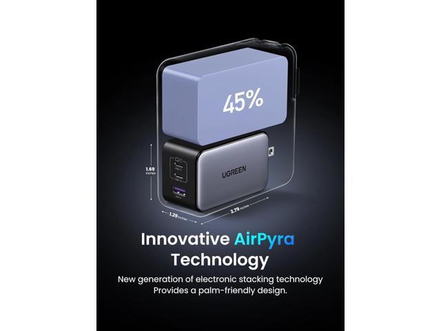 UGREEN Nexode X 100W GaN USB C Wall Charger, 3-Port Foldable Compact PPS Fast Power Adapter for MacBook Pro, iPad Pro/Air, iPhone 17/16/15 Series,...
