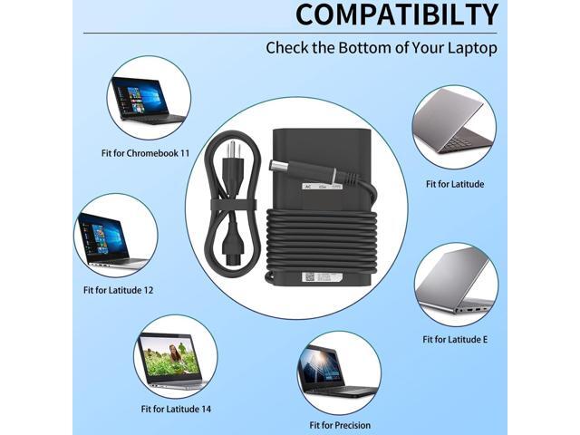 65W 19.5V 3.34A Round Barrel 7.4mm Charger Fit for Dell Latitude 5410 5510 7480 7490 5400 5500 E7450 E7270 E7440 5480 5490 7290 7390 E5270 E5440...