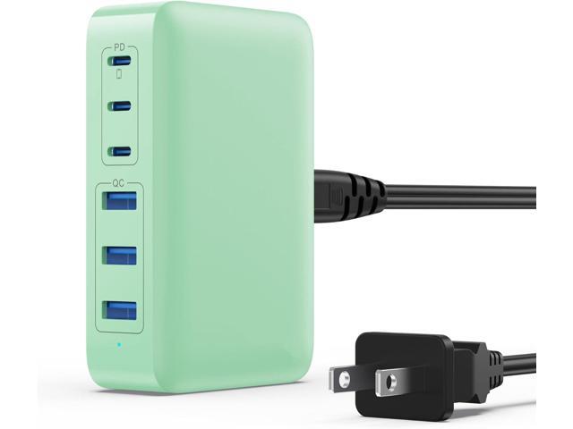 USB C Charger Block Charging Station,108W GaN III 6 Port 3xQC+3xPD Wall Charger Adapter Plug Cube,Super Fast Type C Charging Hub Box for iPhone 17...