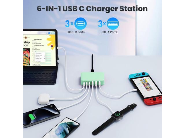 USB C Charger Block, GaN III 8-Port USB C Fast Charging Station PPS PD 65W Laptop Charger Adapter Compatible with MacBook Pro/Air,DELL,HP...