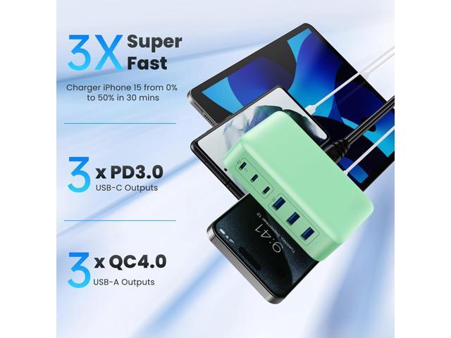 USB C Charger Block, GaN III 8-Port USB C Fast Charging Station PPS PD 65W Laptop Charger Adapter Compatible with MacBook Pro/Air,DELL,HP...